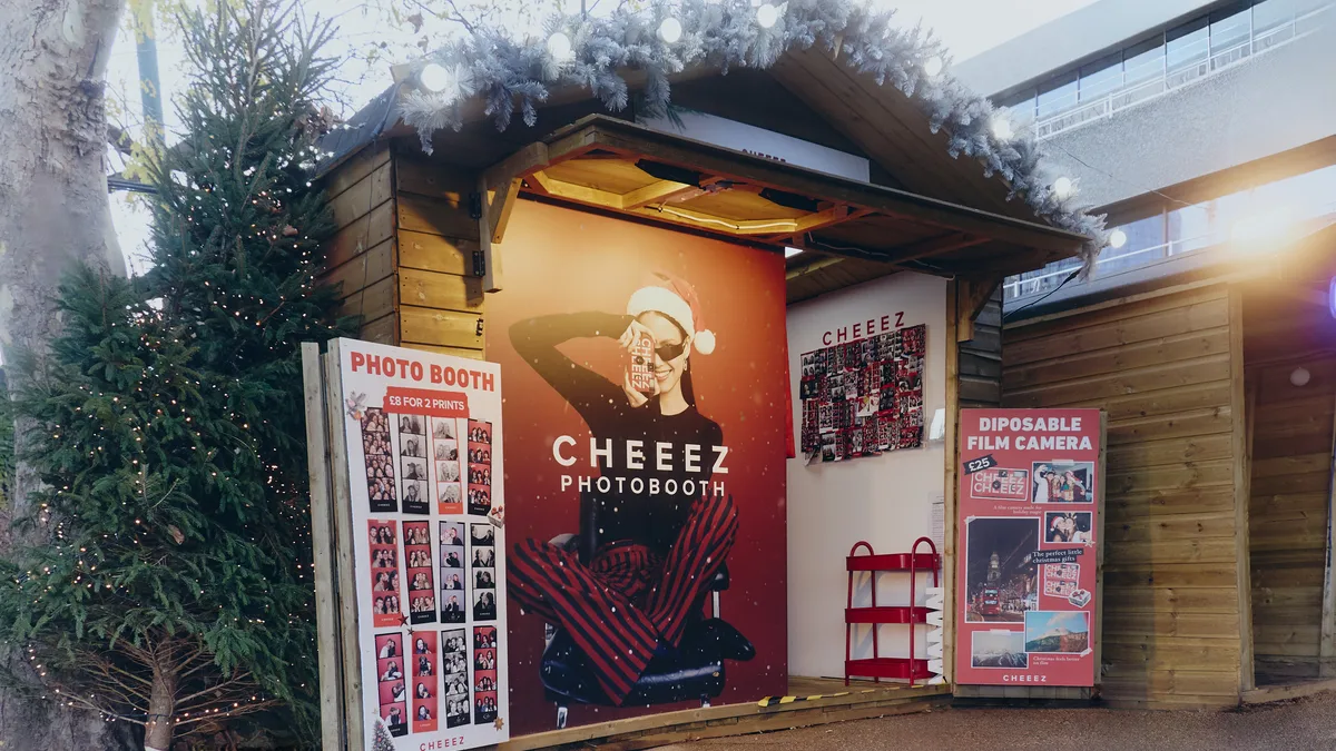 CHEEEZ kiosk at a London Christmas market
