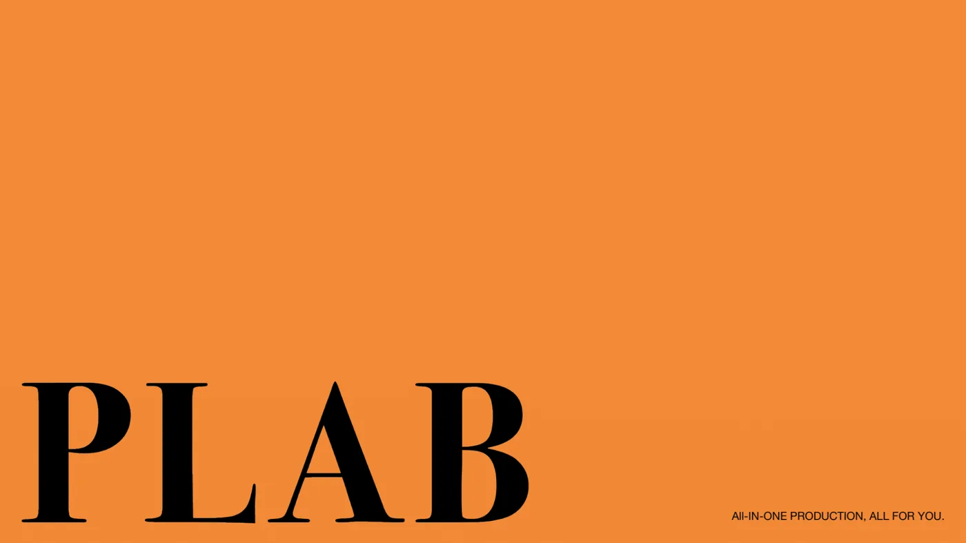 PLAB logo on orange